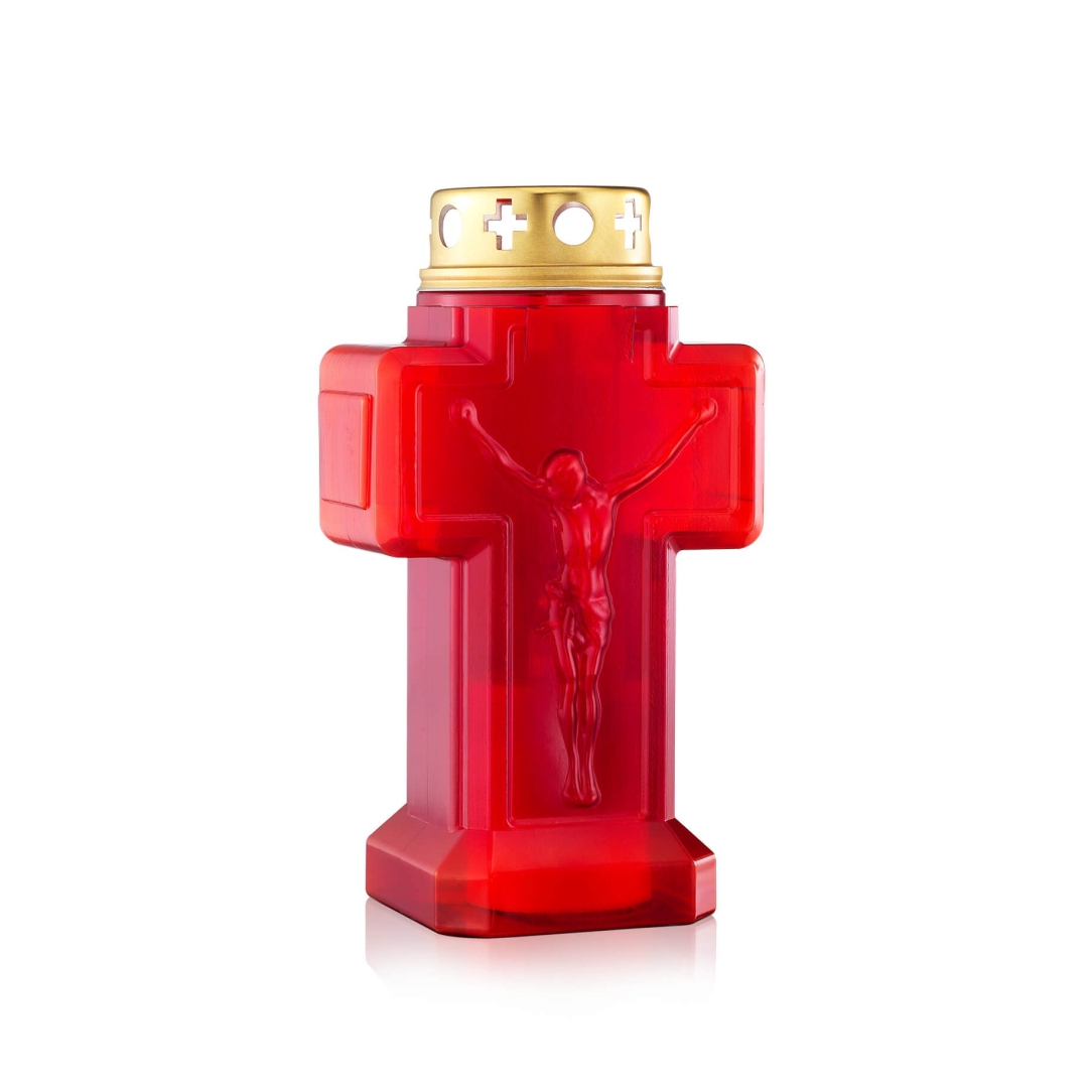 Ηλεκτρικό-Κερί-Αφιέρωσης-Σταυρός-από-Πλαστικό