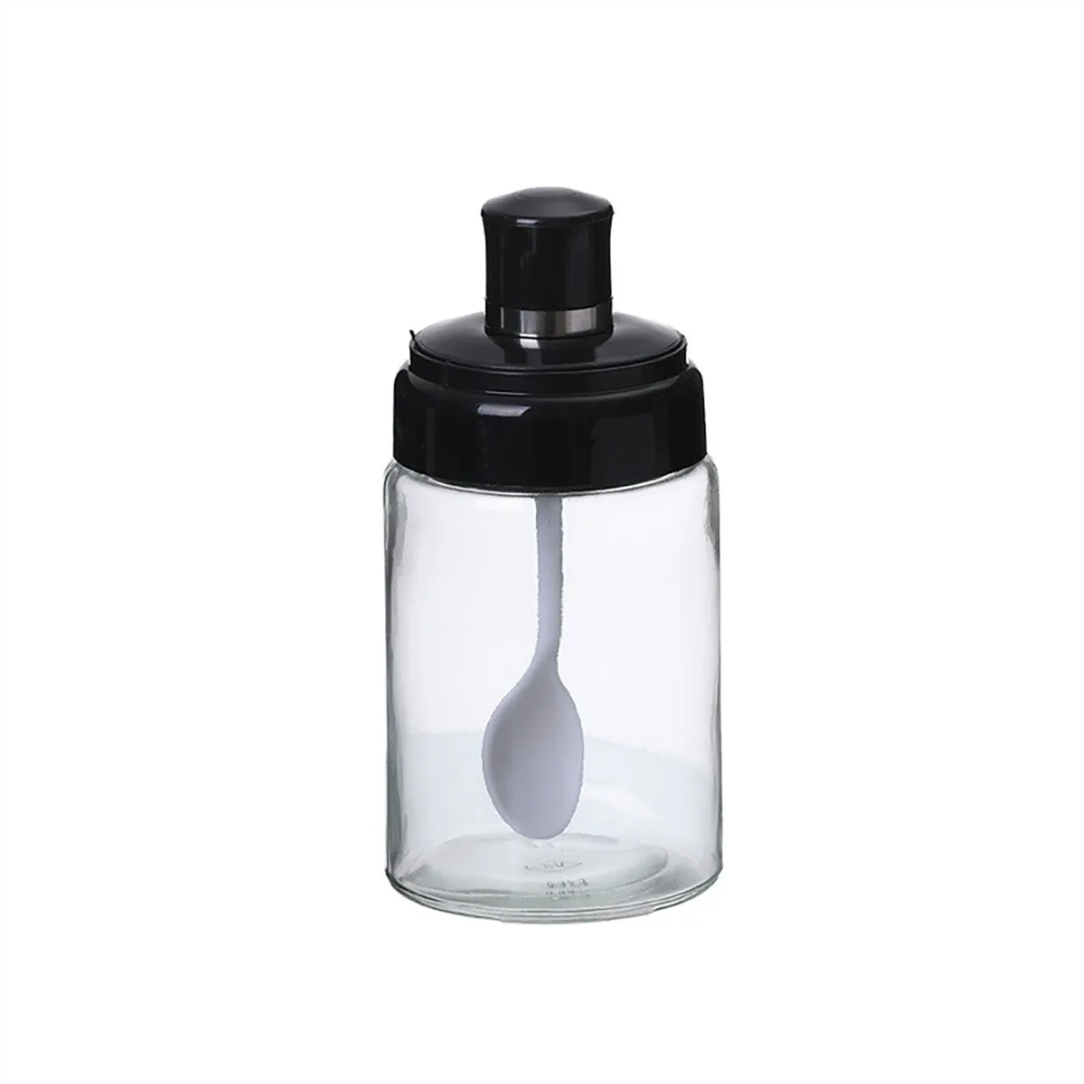 Θήκη-Μπαχαρικών-Γυάλινη-Διάφανη-με-Κουτάλι