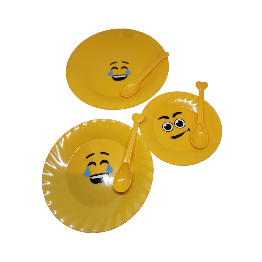 Σετ-3τμχ-Ρηχά-Πιάτα-Στρογγυλά-με-Κουτάλι-Meng-Dan-1