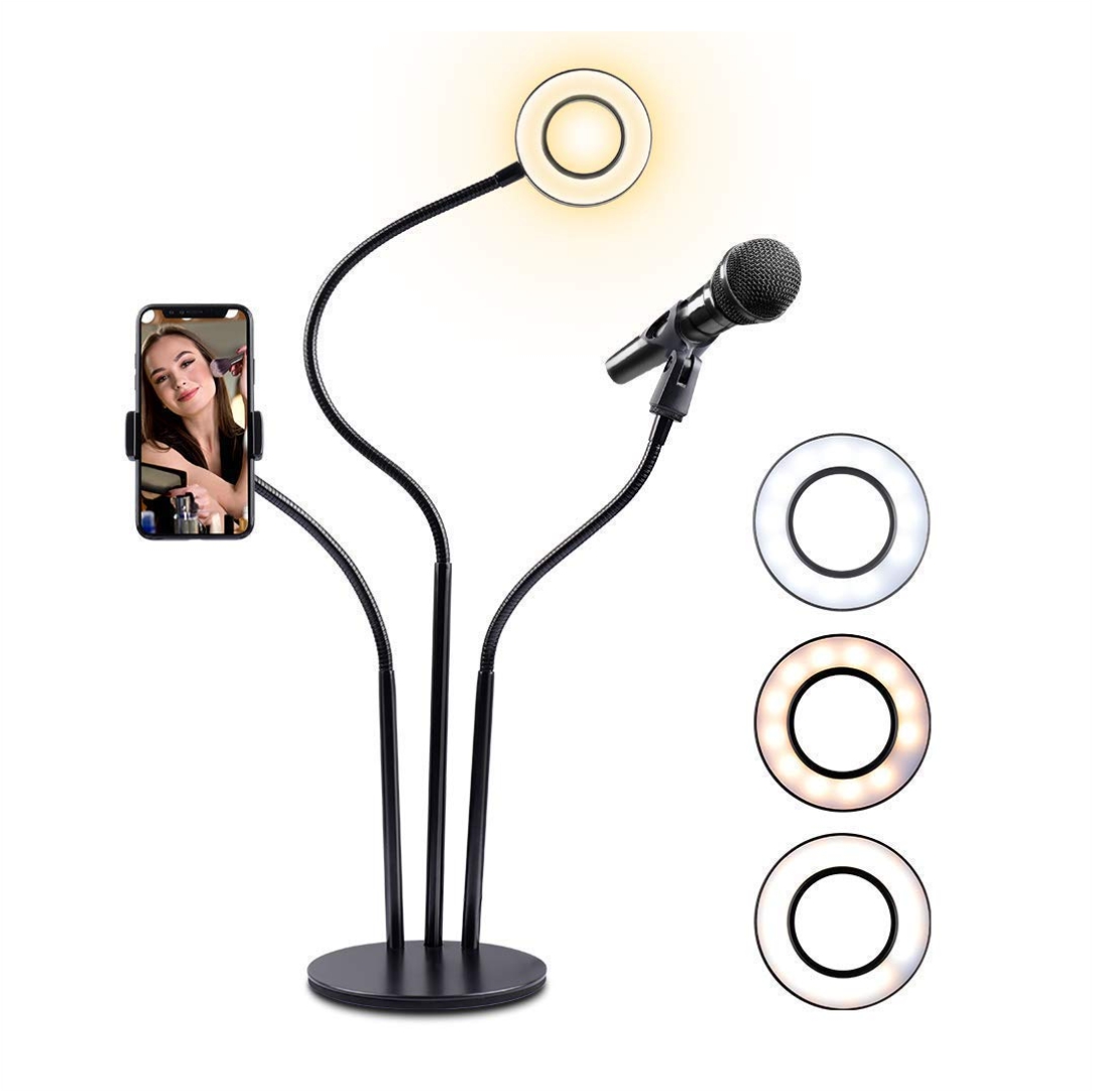 Eπαγγελματικό-Ring-Light-με-Επιτραπέζια-Βάση
